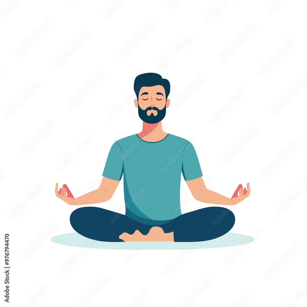 A man doing yoga A man doing yoga