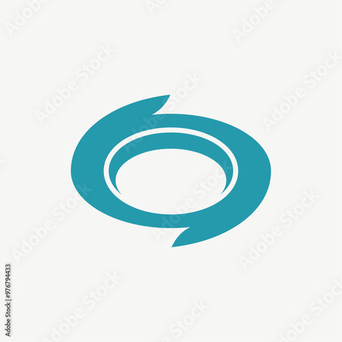 Minimalist Modern Spiral Logo Vector Illustration