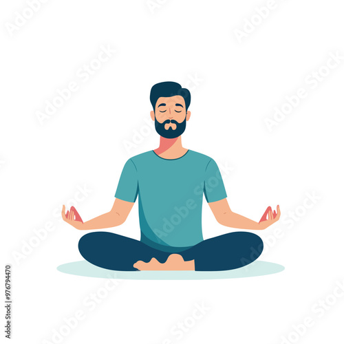 A man doing yoga