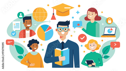 Educational and self development concept illustration