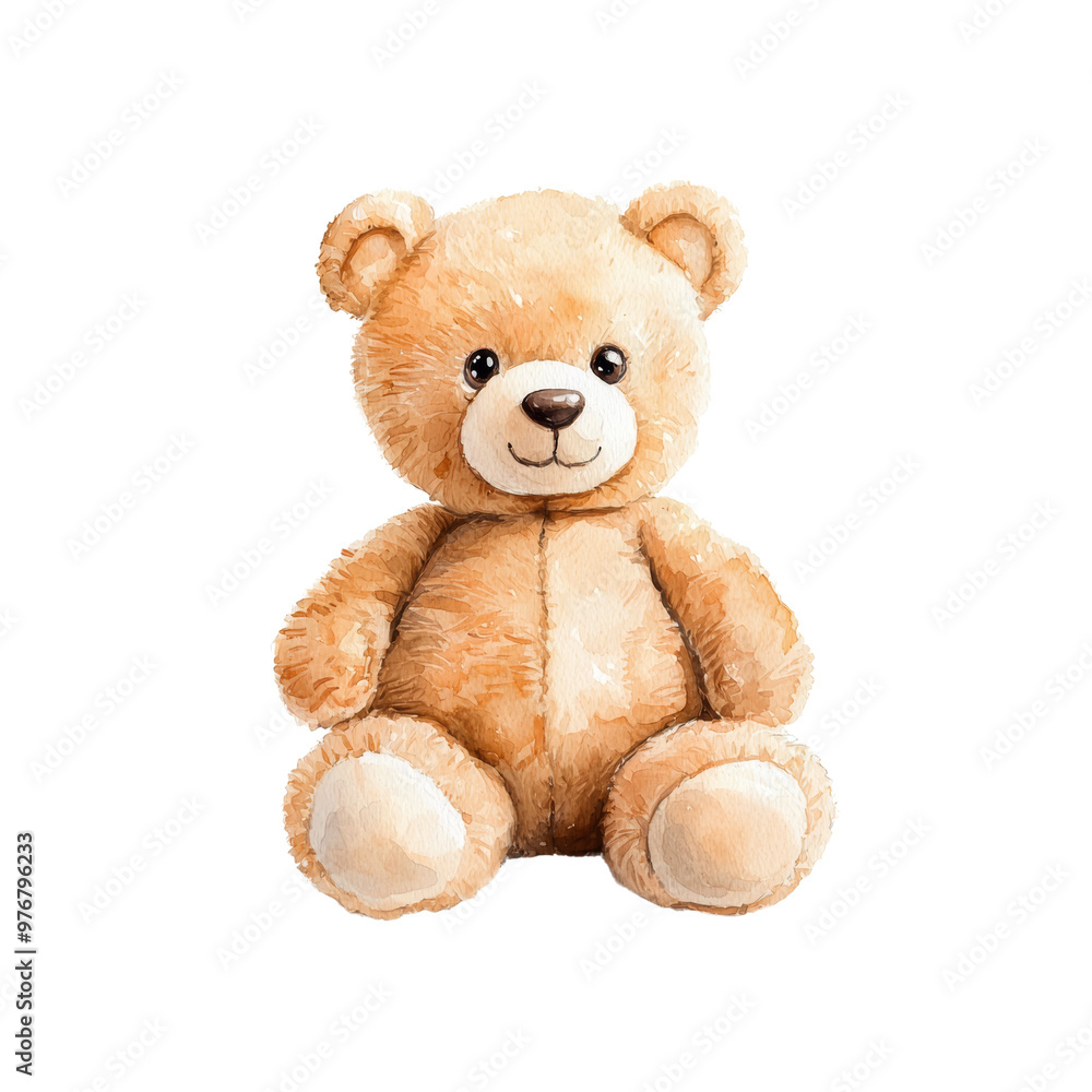 Cute plush teddy bear toy with a soft, friendly expression Cute plush teddy bear toy with a soft, friendly expression