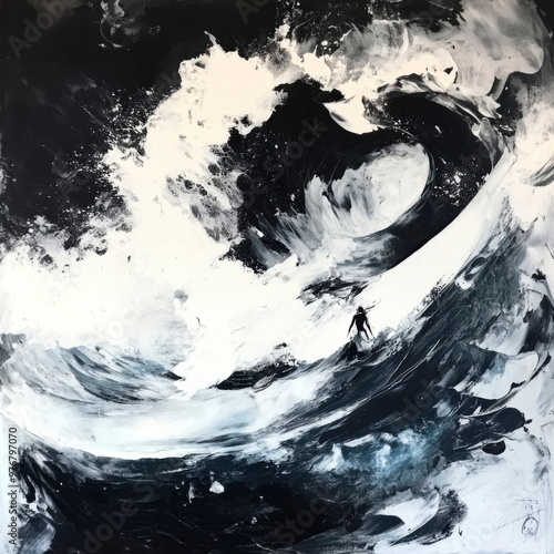 Wallpaper Mural Surfer im Sturm Torontodigital.ca