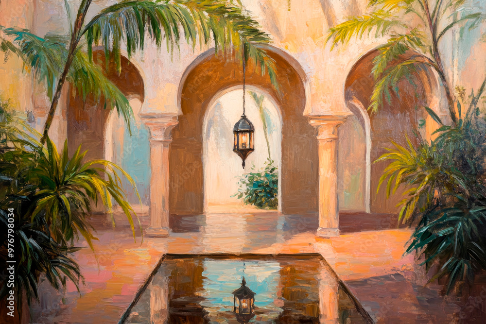 Fototapeta premium Orientalischer Innenhof