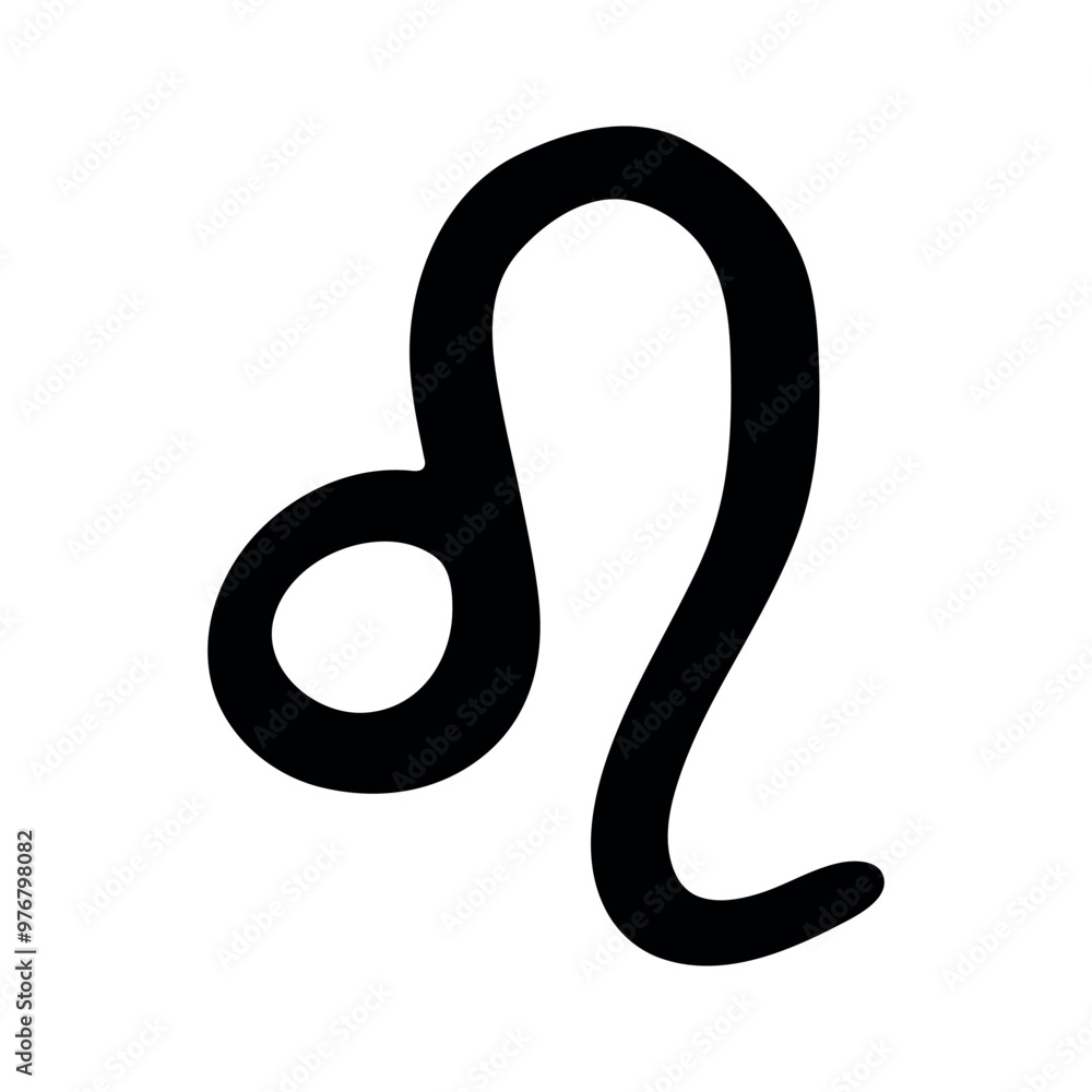 Hand drawn leo zodiac sign Esoteric symbol doodle Astrology clipart Element for design Hand drawn leo zodiac sign Esoteric symbol doodle Astrology clipart Element for design