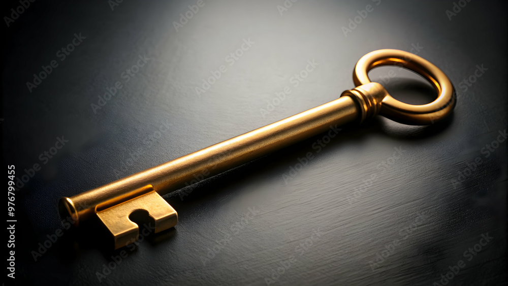 Gold key on black background, centered , gold, key, black, background, center, shiny, metallic, luxury, symbol, access Gold key on black background, centered , gold, key, black, background, center, shiny, metallic, luxury, symbol, access