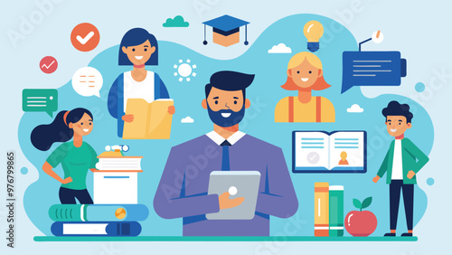 Educational and self development concept illustration