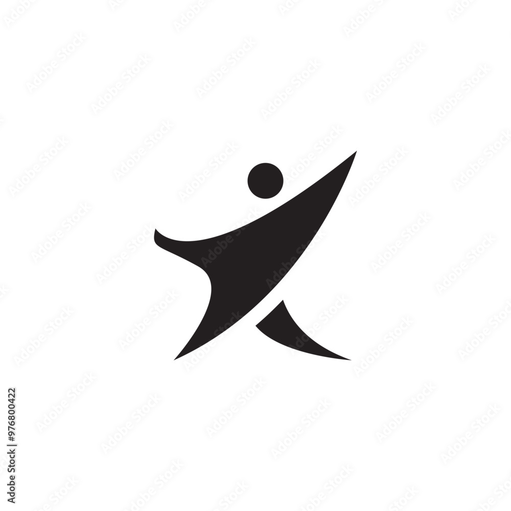 Obraz premium Abstract letter humanoid logo.