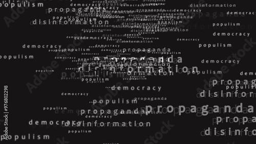 Word cloud of misinformation and fake news 