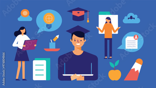 Educational and self development concept illustration