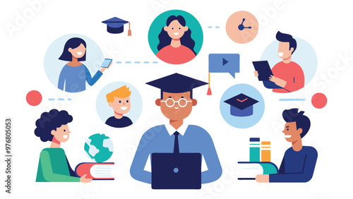 Educational and self development concept illustration