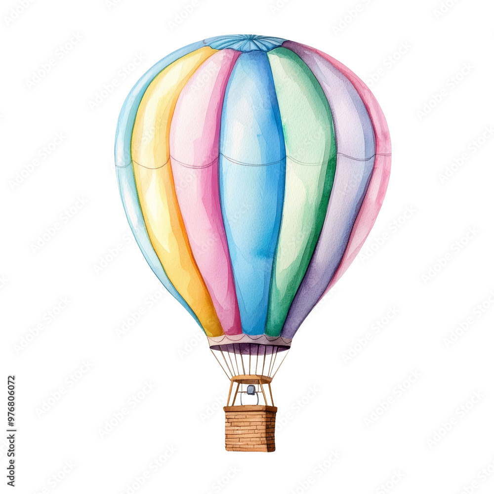 Naklejka premium Colorful hot air balloon illustration for fun and adventure