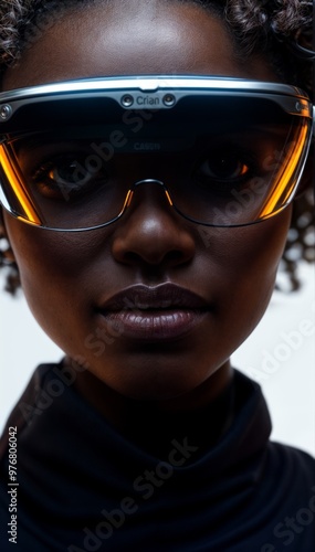 Futuristic Virtual Reality Headset, Sleek Design, Immersive Tech Experience