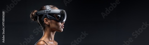 Futuristic Virtual Reality Headset, Sleek Design, Immersive Tech Experience