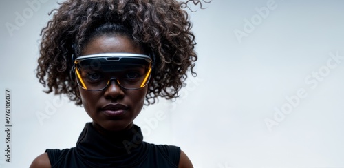 Futuristic Virtual Reality Headset, Sleek Design, Immersive Tech Experience