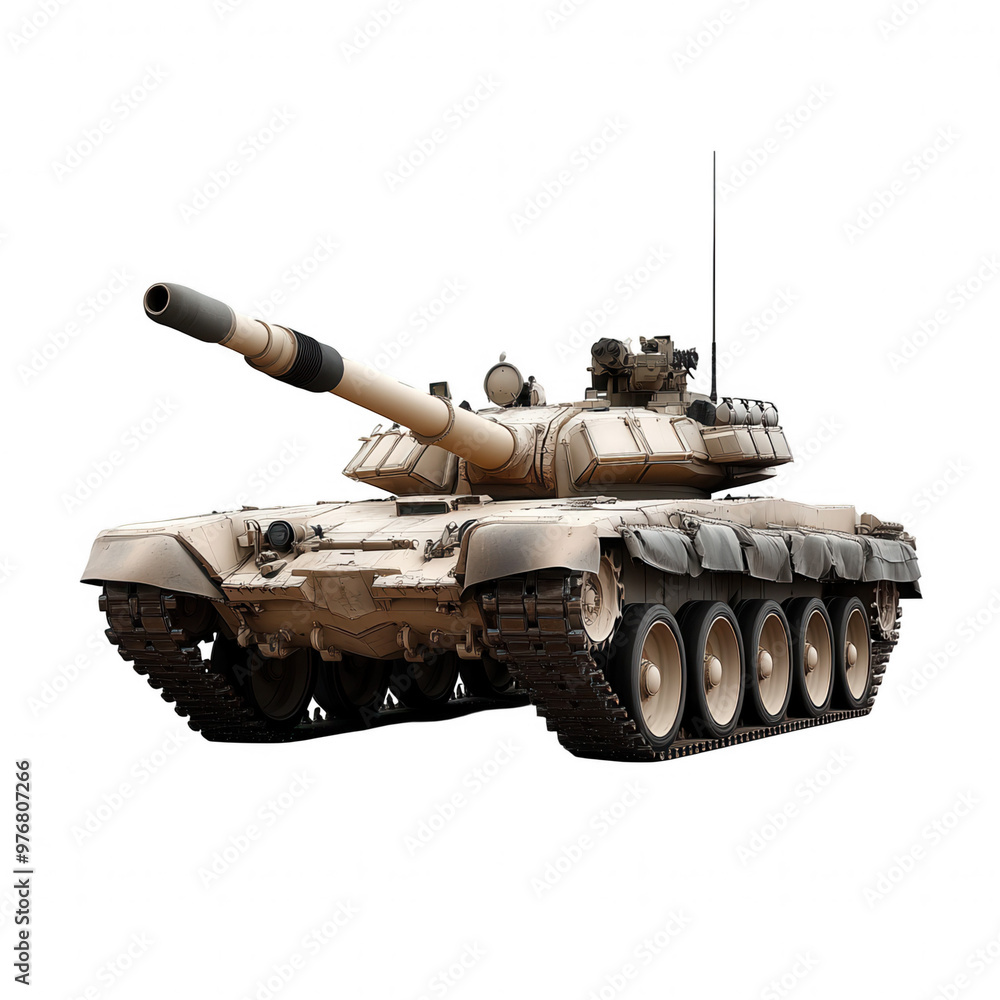 Advanced Military Tank with Advanced Firepower and Camouflage Features.