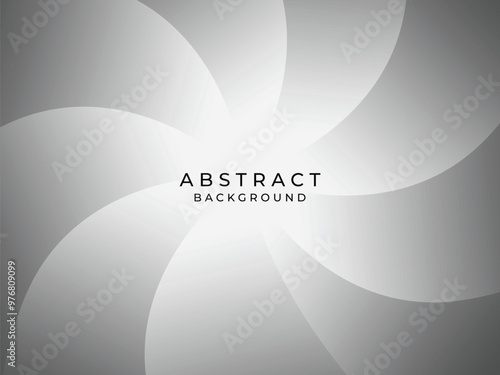 Modern monochrome abstract background with a swirling vortex pattern and soft, elegant gray gradients for design