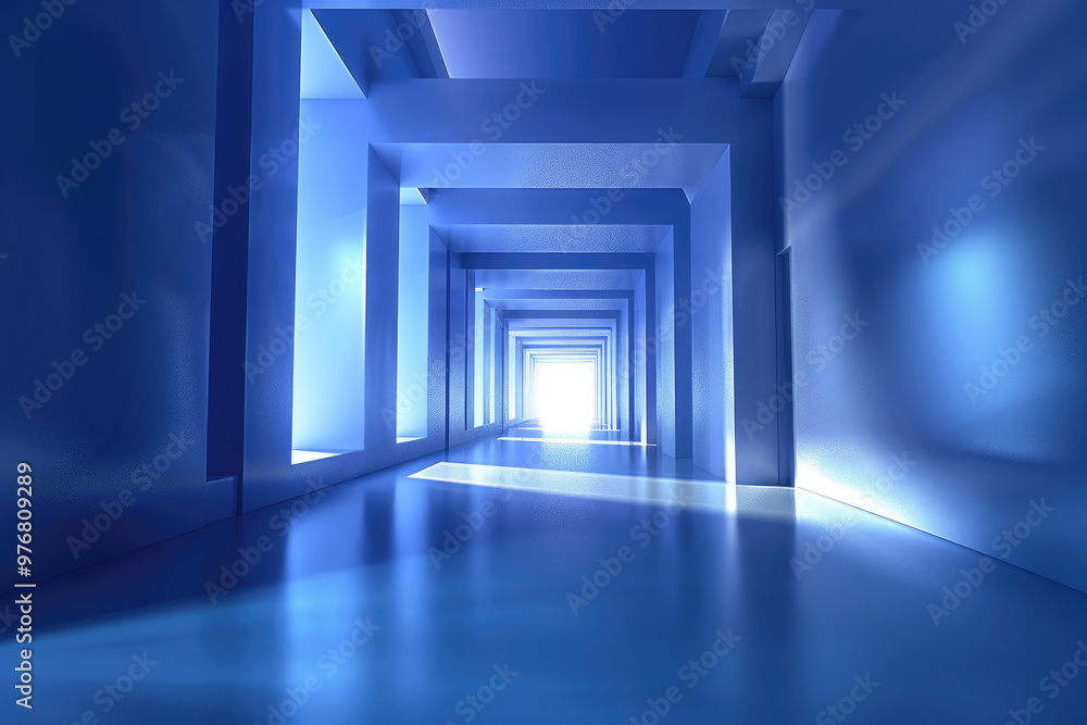 Blue technology tunnel, frame structure Blue technology tunnel, frame structure