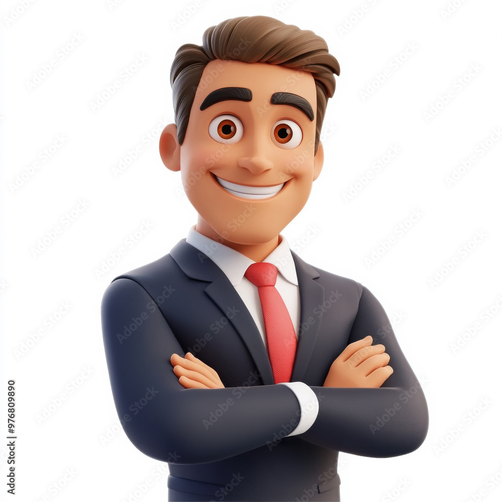 3d character portrait of a smiling businessman 3d character portrait of a smiling businessman