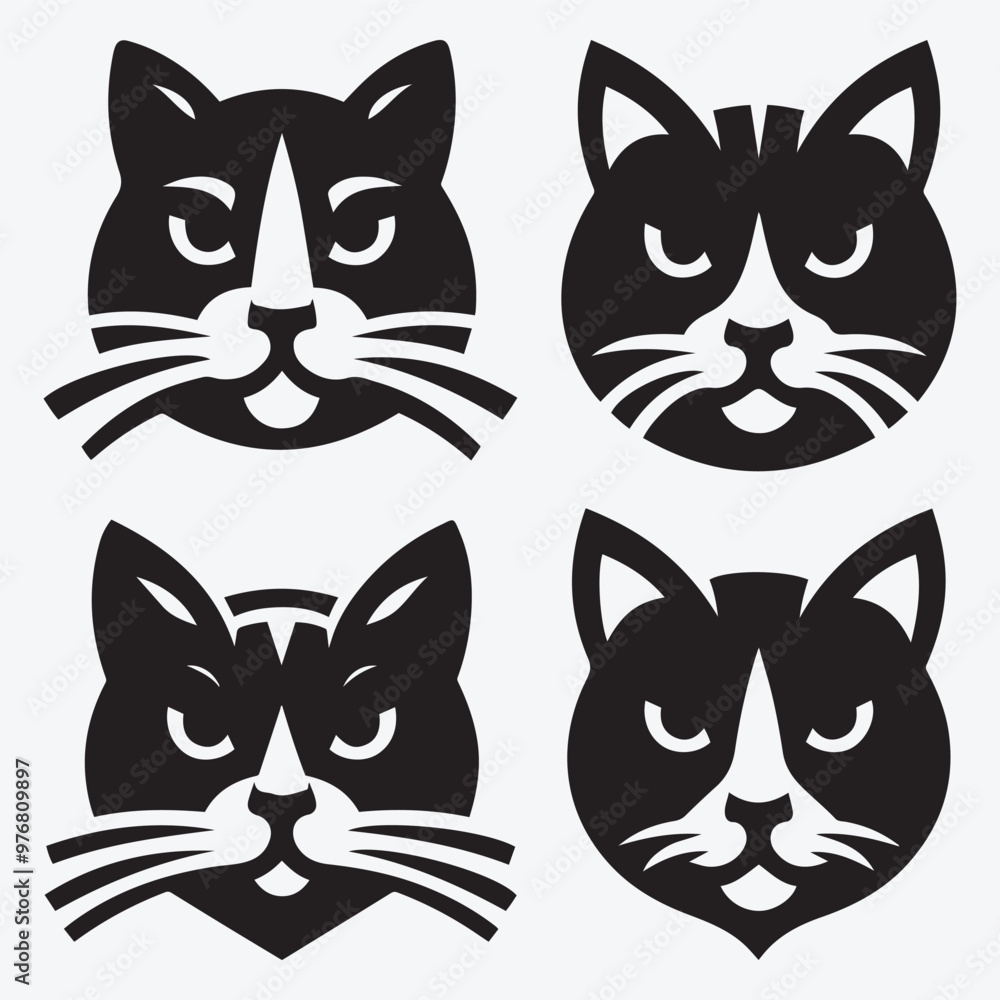 Cat Silhouette Bundle Clip Art Vector Illustration for Animal Lovers Cat Silhouette Bundle Clip Art Vector Illustration for Animal Lovers