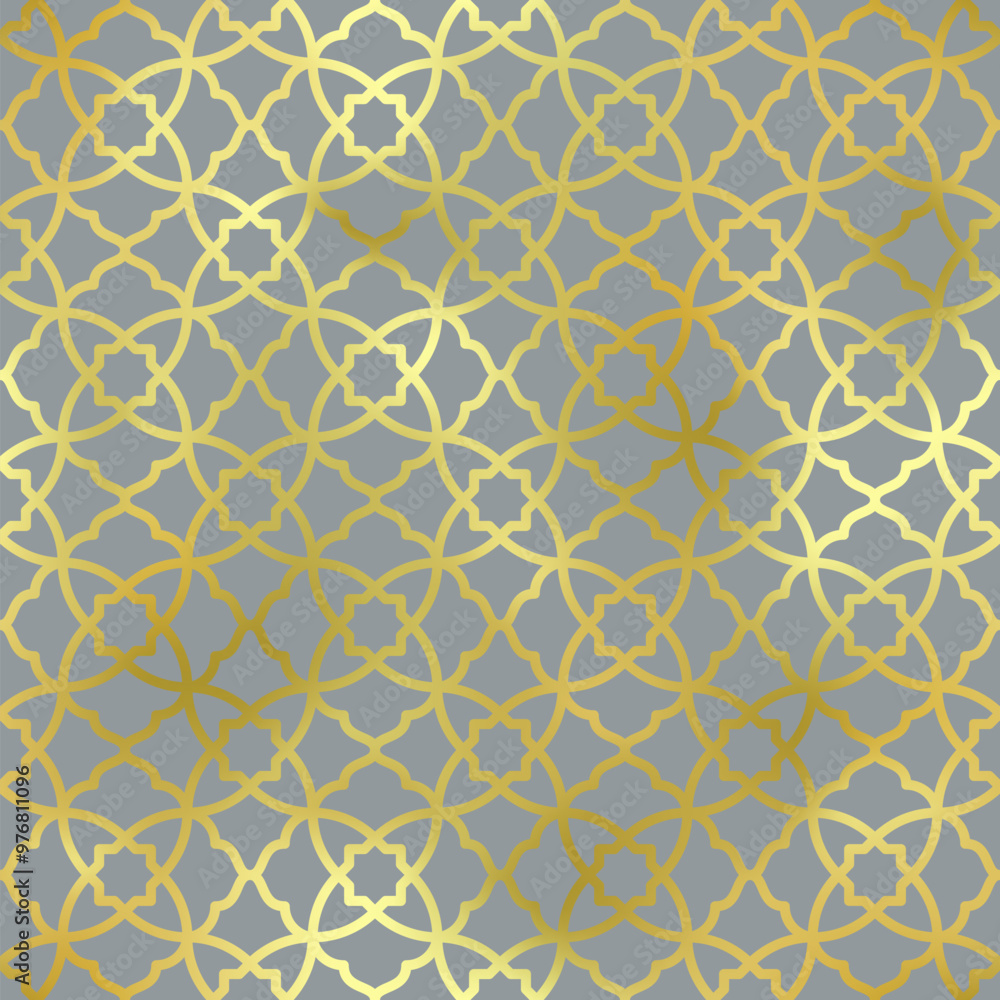 Gold and grey Arabic style seamless pattern. Vector gradient oriental ornament background. Oriental traditional texture for backgrounds, wallpapers, textile patterns, decoration Gold and grey Arabic style seamless pattern. Vector gradient oriental ornament background. Oriental traditional texture for backgrounds, wallpapers, textile patterns, decoration