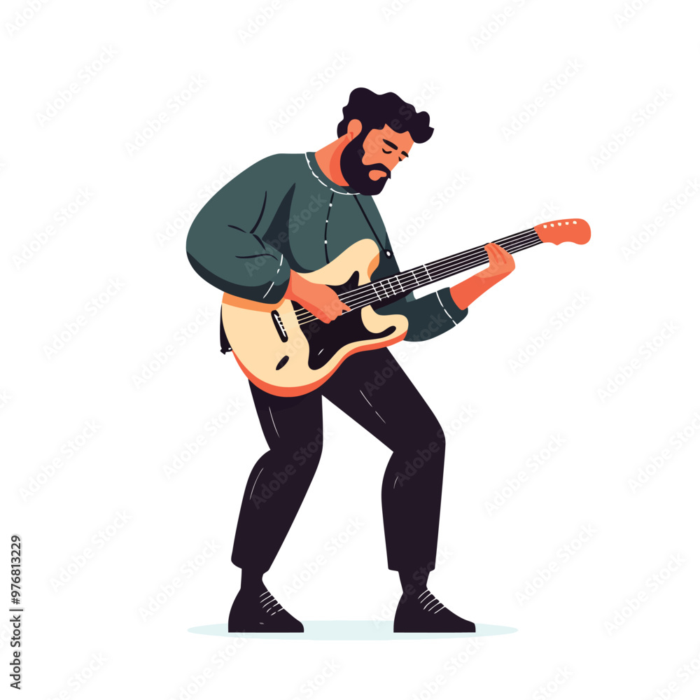 Musician with guitar Musician with guitar