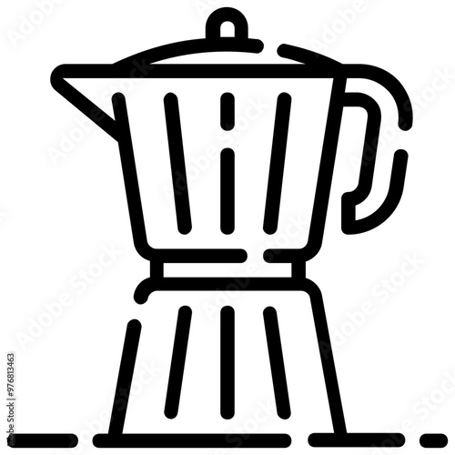 coffee maker outline vector icon
