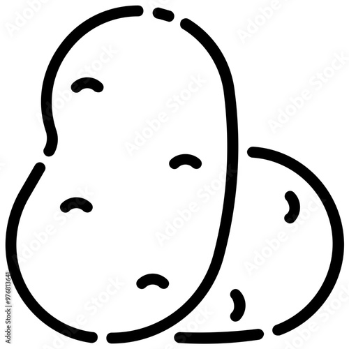 potato outline vector icon