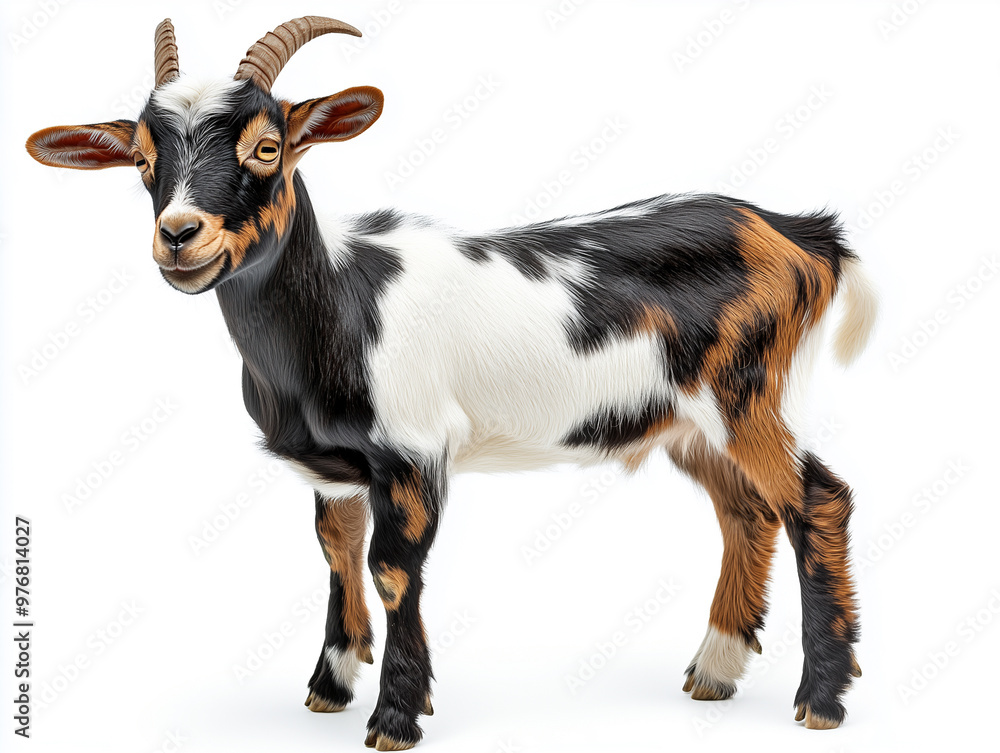 Billy goat isolated on white background Billy goat isolated on white background