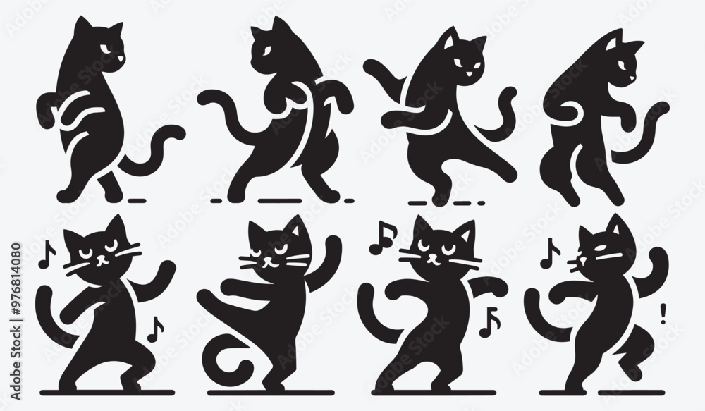 Cat Silhouette Bundle Clip Art Vector Illustration for Animal Lovers