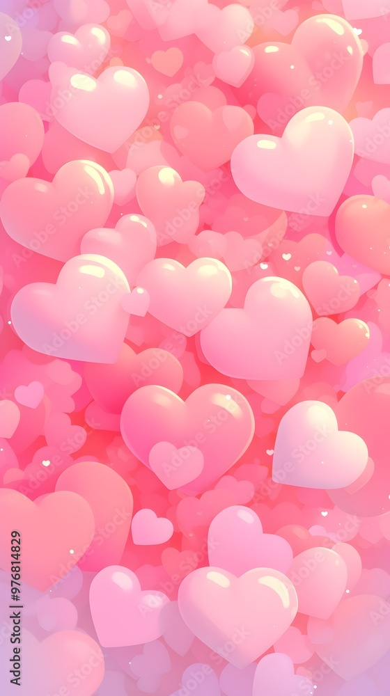 Dreamy Pink Pastel Hearts Background Wallpaper Dreamy Pink Pastel Hearts Background Wallpaper