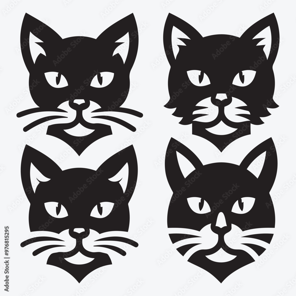 Cat Silhouette Bundle Clip Art Vector Illustration for Animal Lovers Cat Silhouette Bundle Clip Art Vector Illustration for Animal Lovers