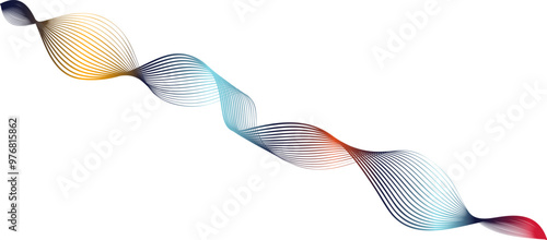 color gradient wave  néon color, fond transparent, copy space, vector