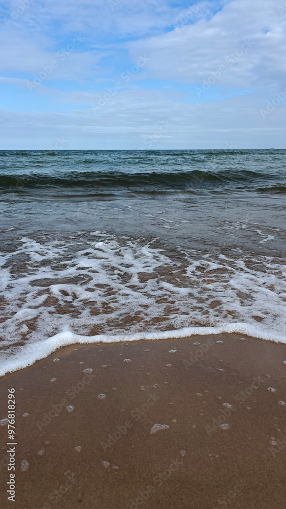 Waves rolling on the Baltic Sea coast. Seascape. Latvia Waves rolling on the Baltic Sea coast. Seascape. Latvia