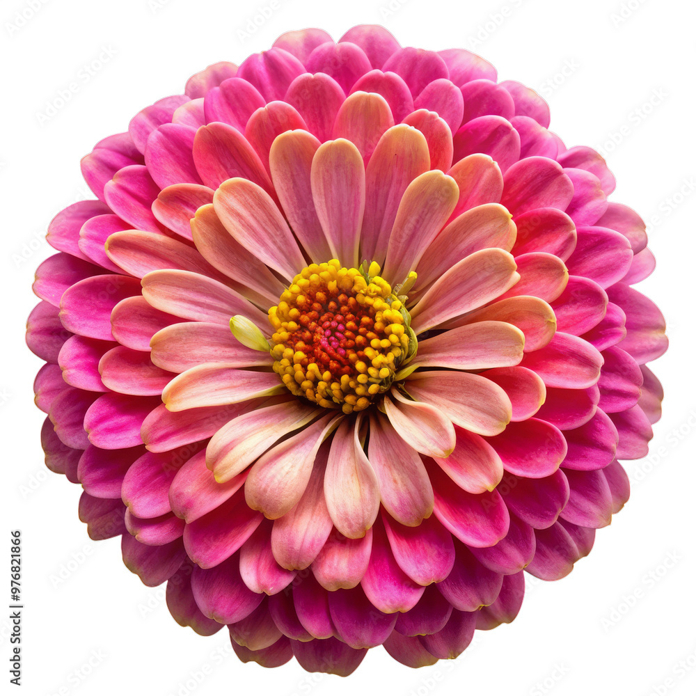 Colorful Zinnia Flower Isolated on Transparent Background Colorful Zinnia Flower Isolated on Transparent Background