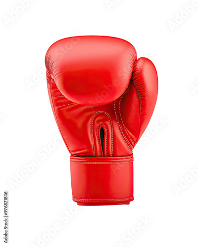 A vibrant red boxing glove ideal for sports illustrations