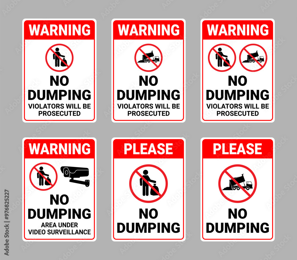 No Dumping Signs No Dumping Signs
