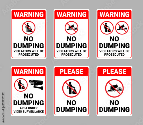 No Dumping Signs