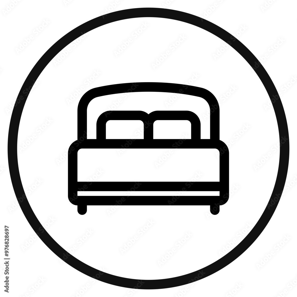 Editable double bed vector icon. Part of a big icon set family. Perfect for web and app interfaces, presentations, infographics, etc Editable double bed vector icon. Part of a big icon set family. Perfect for web and app interfaces, presentations, infographics, etc