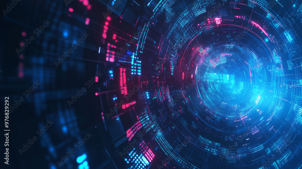Abstract technology background with a focus on internet technology and cybersecurity concepts. Abstract technology background with a focus on internet technology and cybersecurity concepts.