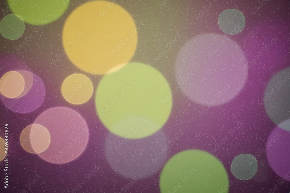 Vibrant Whimsical Bokeh Background in Purple Yellow and Green with Grainy Texture Vibrant Whimsical Bokeh Background in Purple Yellow and Green with Grainy Texture