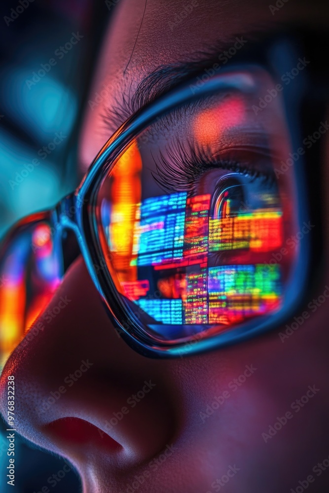 Person Wearing Glasses Close-Up Person Wearing Glasses Close-Up