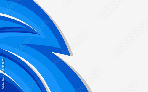 Modern and minimalist blue sports theme background with empty space for text