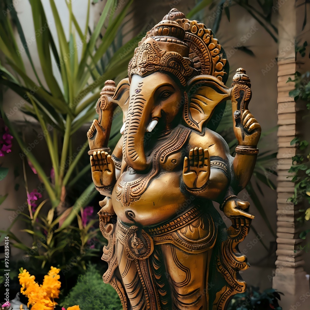 Fototapeta premium Serene Deity of Wisdom and Prosperity