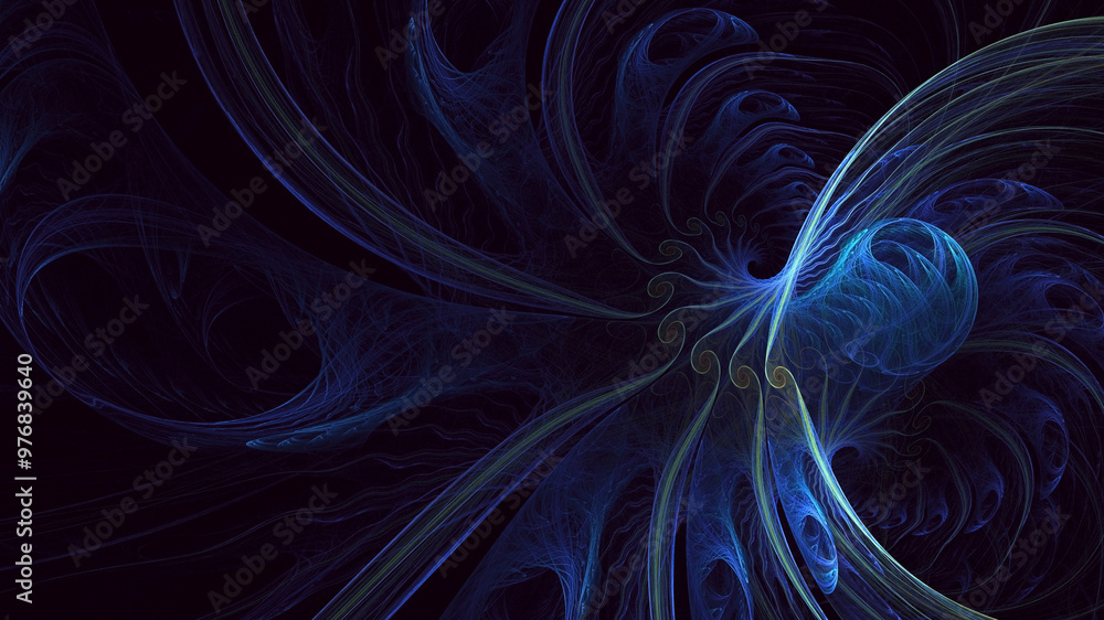 Fototapeta premium 3D manual rendering abstract fractal light background. Its not AI Generatd illustration.
