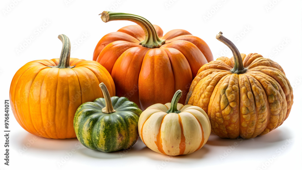 Set of pumpkins isolated on background, perfect for autumn and harvest themed designs, pumpkins, vegetables, seasonal, autumn Set of pumpkins isolated on background, perfect for autumn and harvest themed designs, pumpkins, vegetables, seasonal, autumn