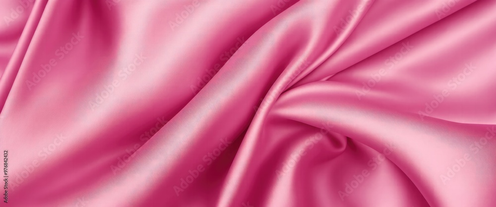 Obraz premium Luxurious Pink Silk Fabric with Elegant Rich Folds