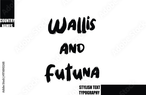 Wallis and Futuna Bold Text Typography Text Country Name photo