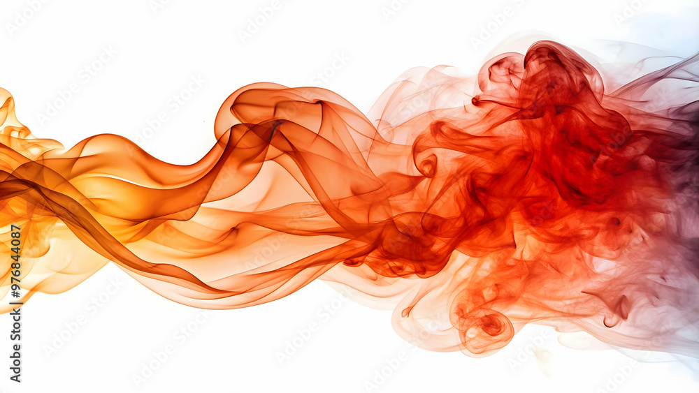 Red orange wave of smoke on white background , smoke, wave, red, orange, white, background,, abstract, design, art, colorful Red orange wave of smoke on white background , smoke, wave, red, orange, white, background,, abstract, design, art, colorful
