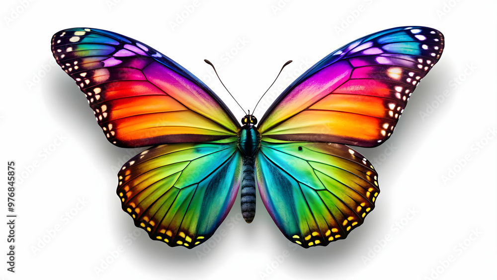 Butterfly with vibrant colors isolated on a white background, butterfly, isolated, white background, colorful, vibrant, insect Butterfly with vibrant colors isolated on a white background, butterfly, isolated, white background, colorful, vibrant, insect