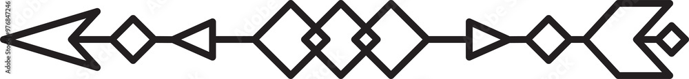 Decorative Arrow Line Illustration Decorative Arrow Line Illustration